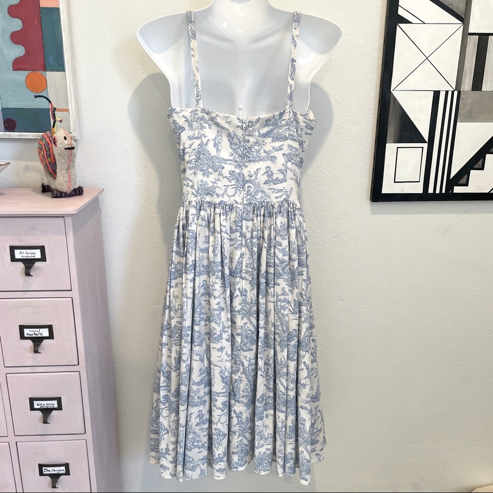 50s Bernie Dexter “Paris” Toile Swing Sundress S - Picture 9 of 12
